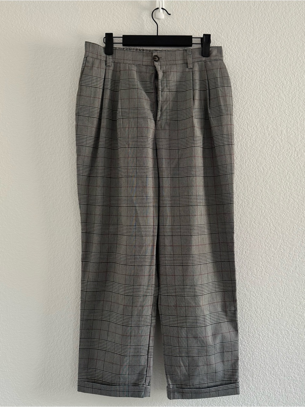 Astr Gray Plaid Dress Pants